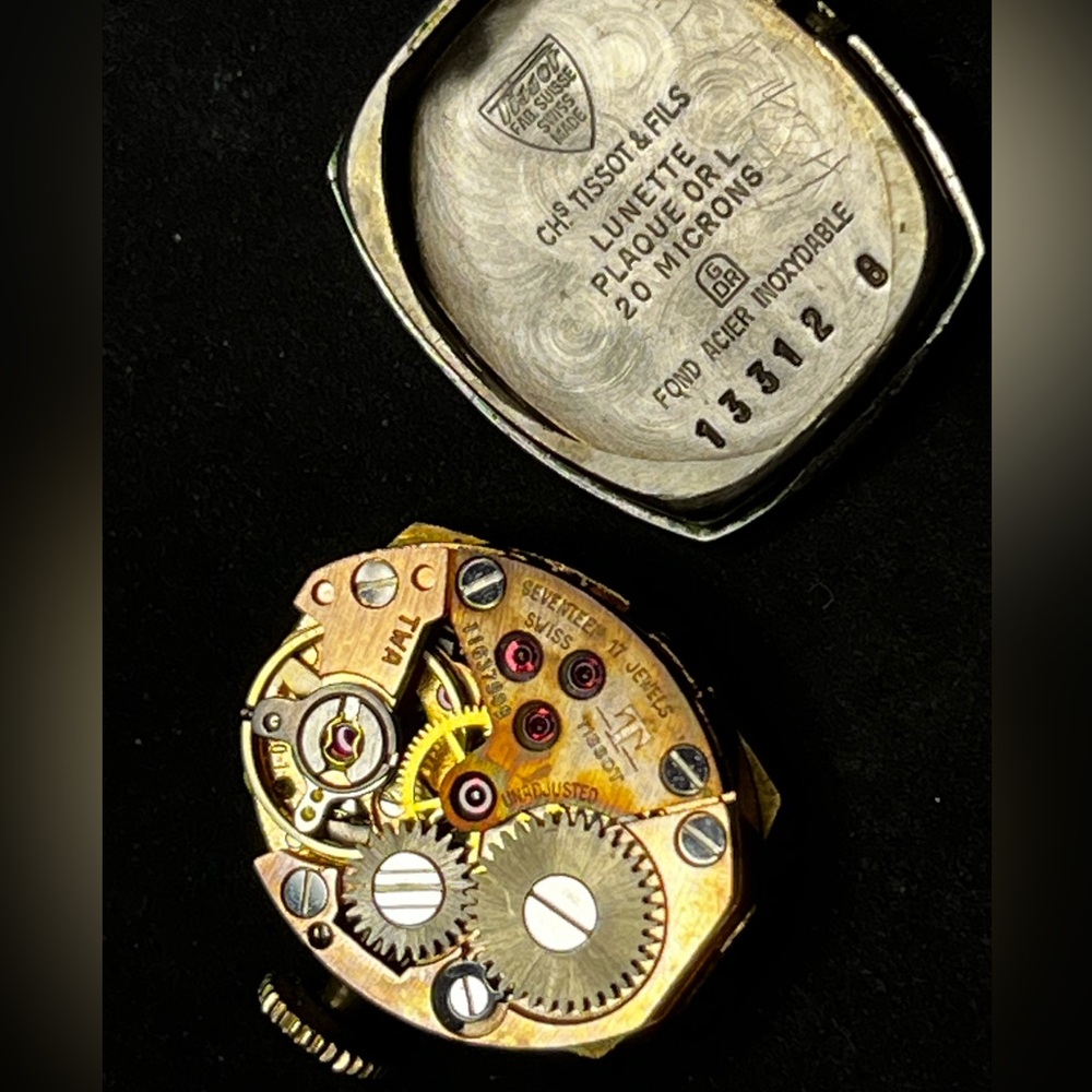 TISSOT SAPHIR mechanical hand winding ladies watch gold plated 20 microns. - Picture 15 of 15